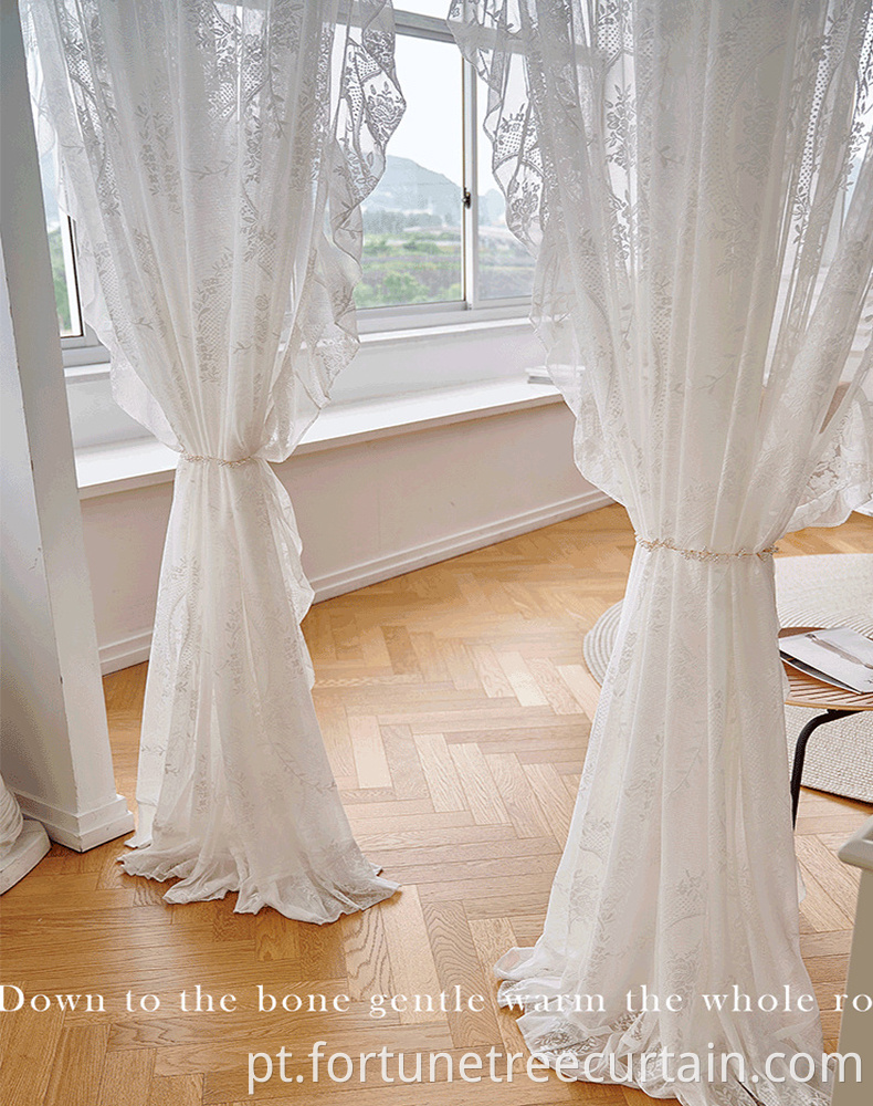 Home Textile Rococo Embroidery Curtain Sheer